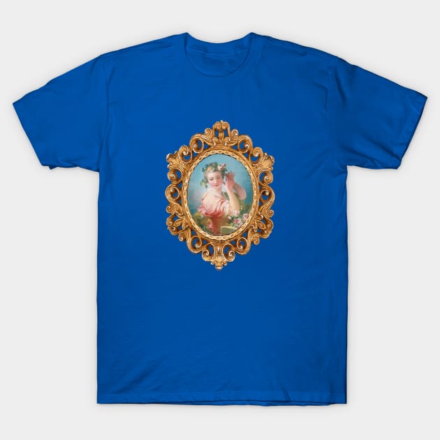 18th century French lady portrait gold T-Shirt by chmdance